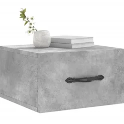 vidaXL Nachtkastje wandgemonteerd 35x35x20 cm betongrijs