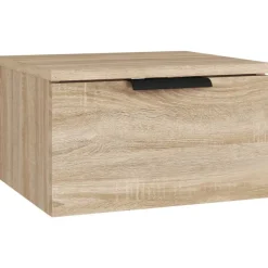 vidaXL Nachtkastje wandgemonteerd 34x30x20 cm sonoma eikenkleurig