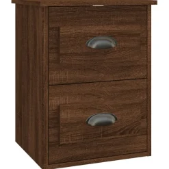 vidaXL Nachtkastje wandgemonteerd 41,5x36x53 cm bruin eikenkleur