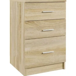 vidaXL Nachtkastje 40x40x63 cm bewerkt hout sonoma eikenkleurig