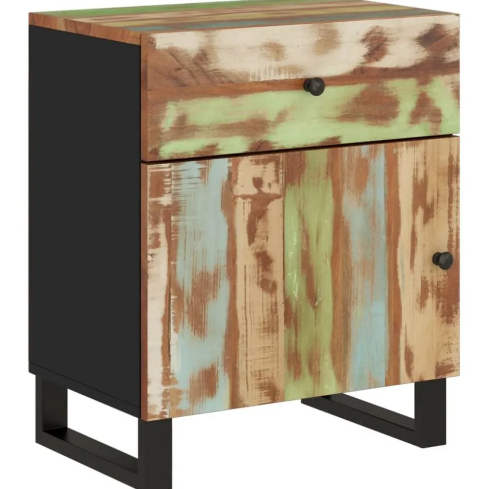 vidaXL Nachtkastje 50x33x60 cm massief gerecycled hout en bewerkt hout