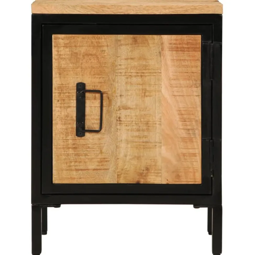 vidaXL Nachtkastje 40x30x52,5 cm massief ruw mangohout