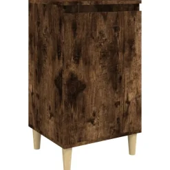 vidaXL Nachtkastje 40x35x70 cm bewerkt hout gerookt eikenkleurig