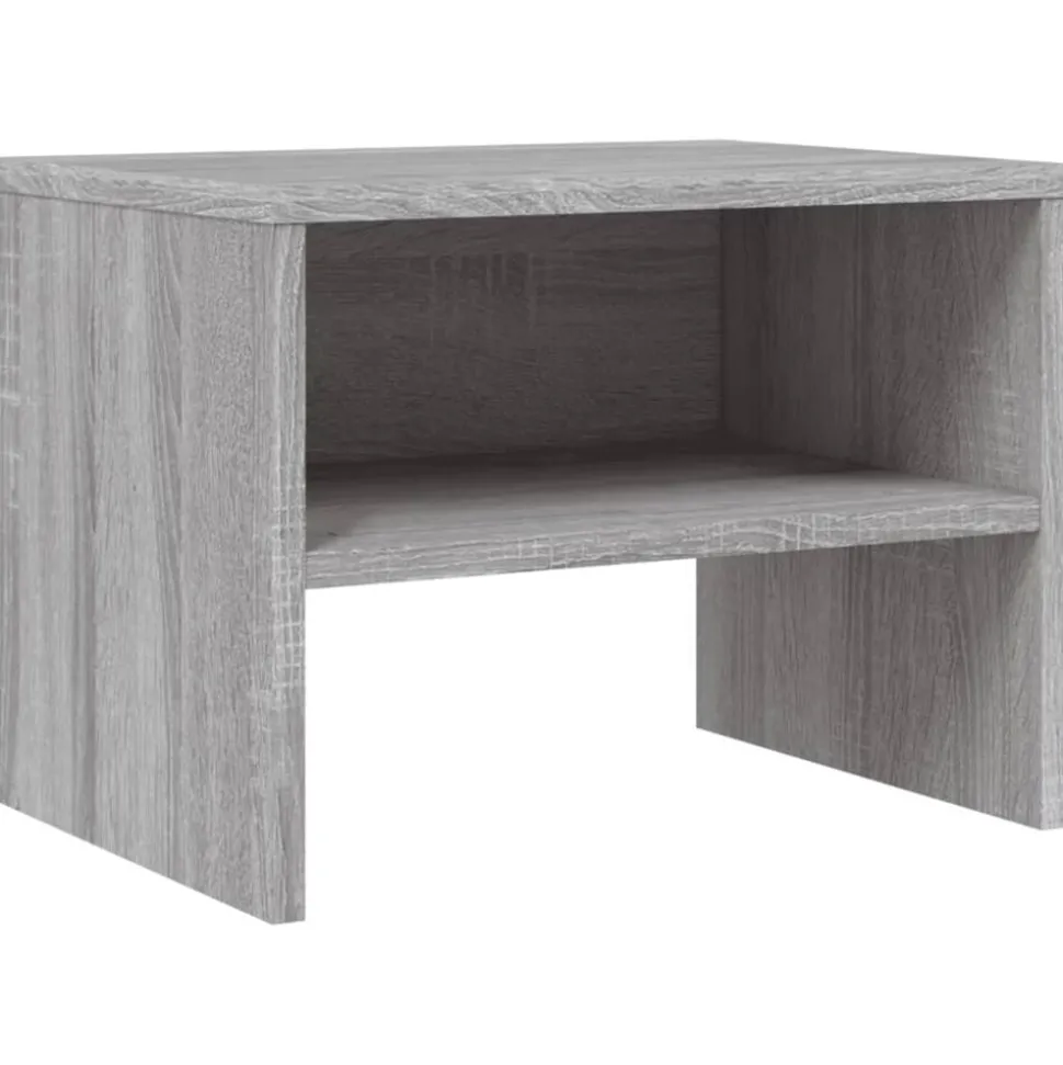 vidaXL Nachtkastje 40x30x30 cm bewerkt hout grijs sonoma eikenkleurig