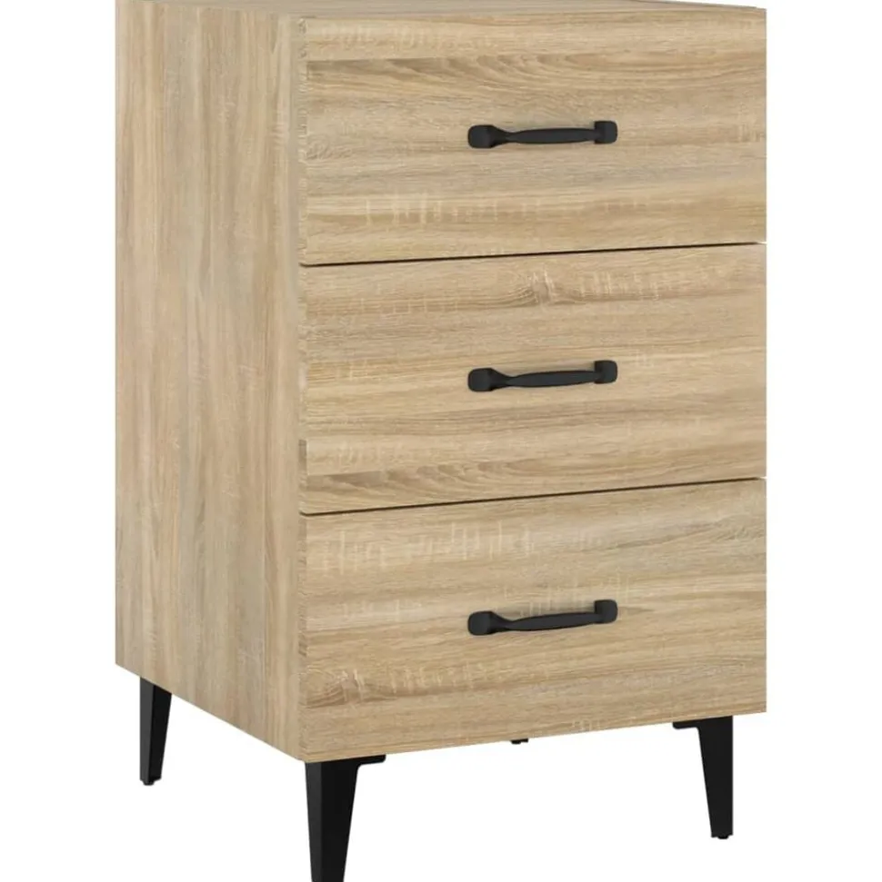 vidaXL Nachtkastje 40x40x66 cm bewerkt hout sonoma eikenkleurig