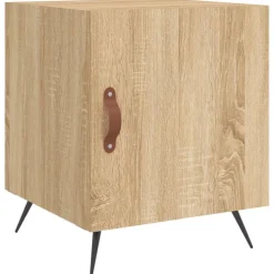 vidaXL Nachtkastje 40x40x50 cm bewerkt hout sonoma eikenkleurig
