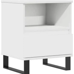 vidaXL Nachtkastje 40x35x50 cm bewerkt hout wit