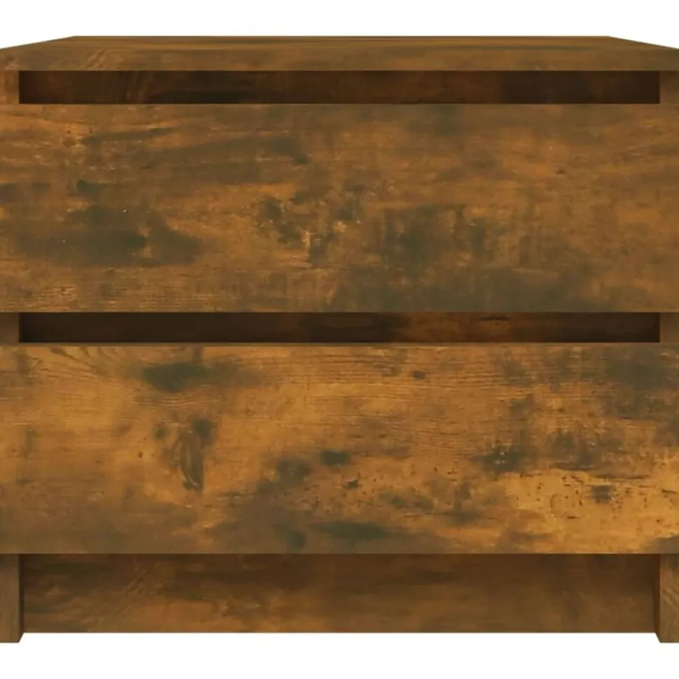 vidaXL Nachtkastje 50x39x43,5 cm bewerkt hout gerookt eikenkleurig