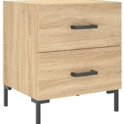 vidaXL Nachtkastje 40x35x47,5 cm bewerkt hout sonoma eikenkleurig