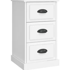 vidaXL Nachtkastje 39x39x67 cm bewerkt hout wit
