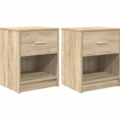 vidaXL Nachtkastjes 2 st met lade 40x34x50 cm sonoma eikenkleurig