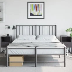 vidaXL Nachtkastjes 2 st 36x39x60,5 cm staal zwart