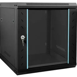 vidaXL Netwerk kabinet met opslag Zwart 53 x 60 x 60 cm Staal
