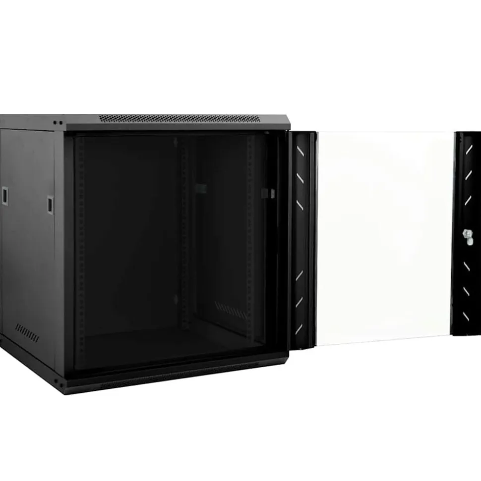 vidaXL Netwerk kabinet met opslag Zwart 53 x 60 x 60 cm Staal