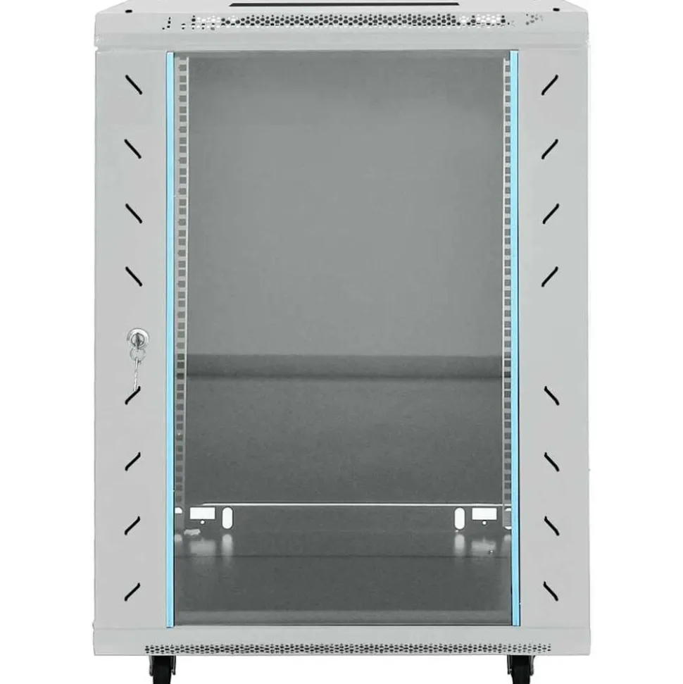 vidaXL Netwerk kabinet met opslag Grijs 60 x 60 x 80 cm Staal