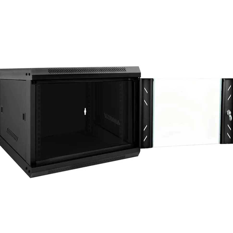 vidaXL Netwerk kabinet met opslag Zwart 53 x 60 x 45 cm Staal