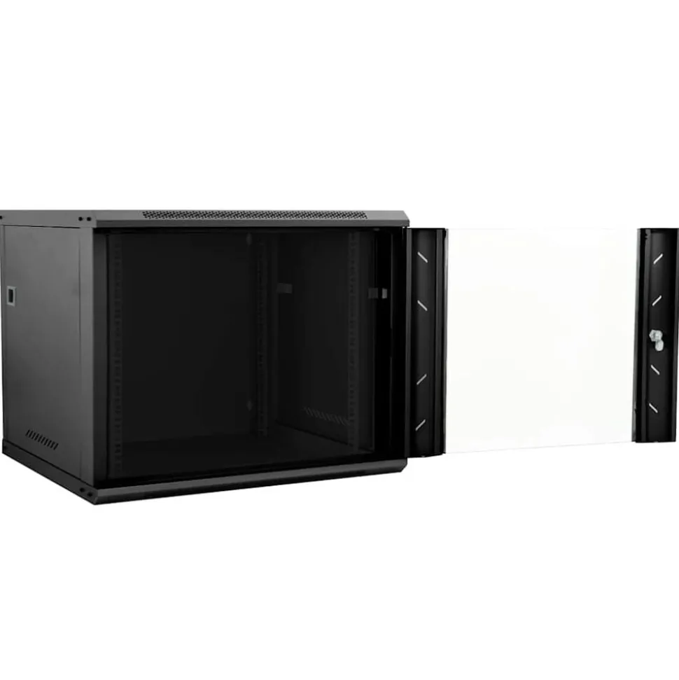vidaXL Netwerk kabinet met opslag Zwart 60 x 60 x 50 cm Staal