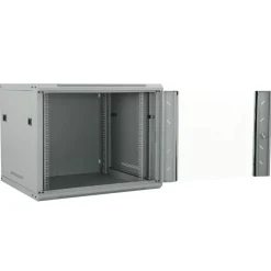vidaXL Netwerk kabinet met opslag Grijs 60 x 60 x 50 cm Staal