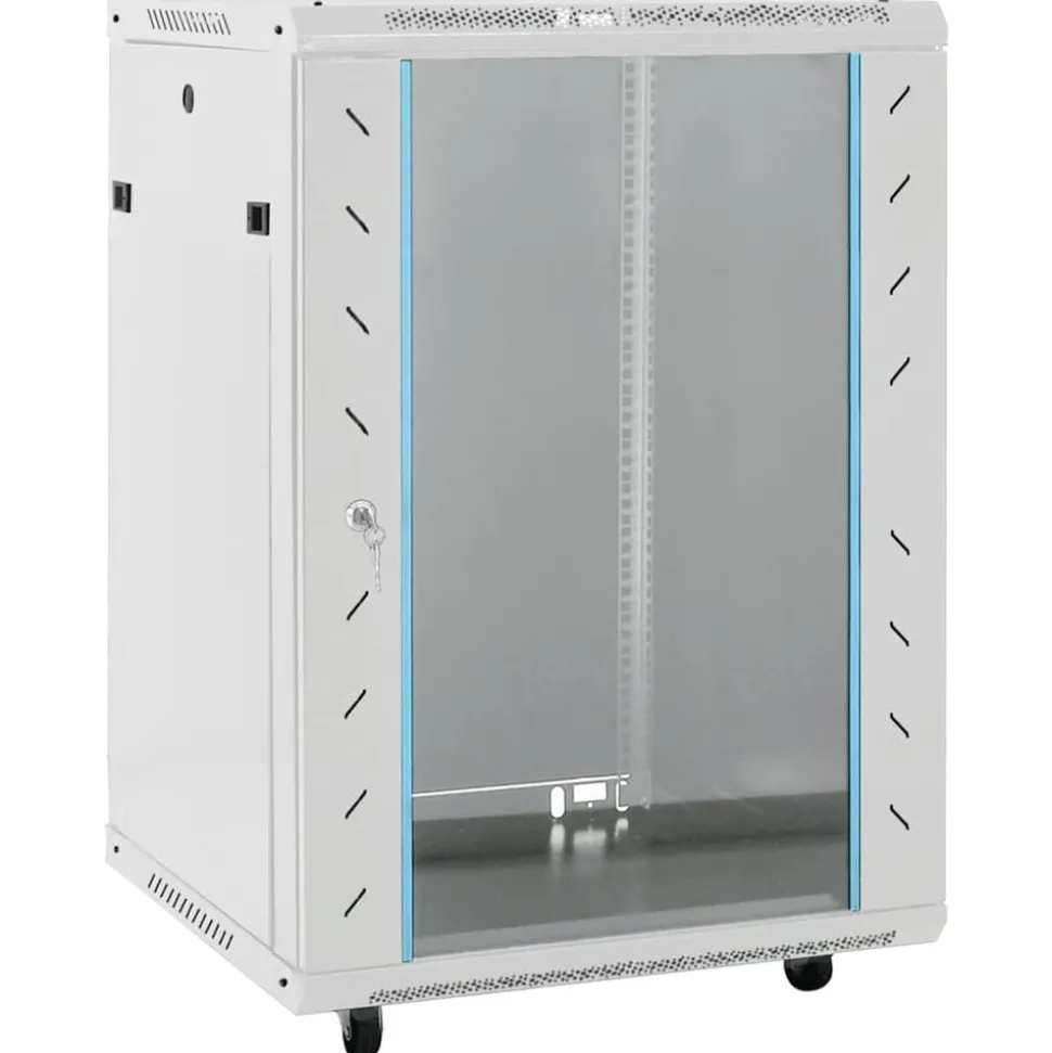 vidaXL Netwerkkast met draaiwieltjes 15U 19" IP20 60x45x86 cm