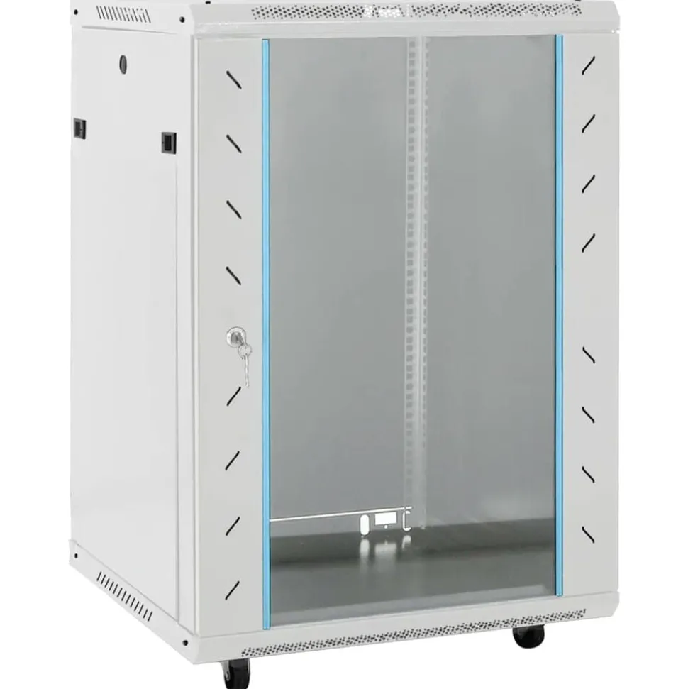 vidaXL Netwerkkast 15U 19" IP20 60x45x86 cm grijs