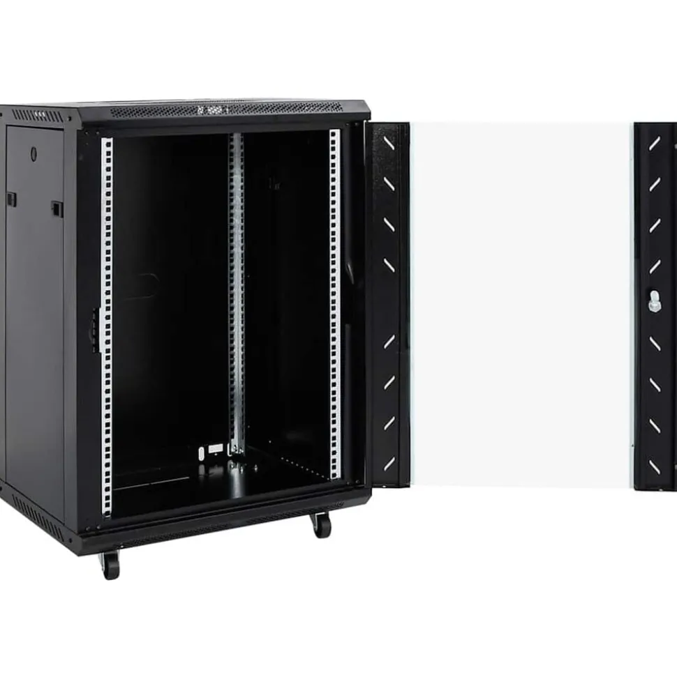 vidaXL Netwerkkast 15U 19" IP20 60x45x86 cm zwart