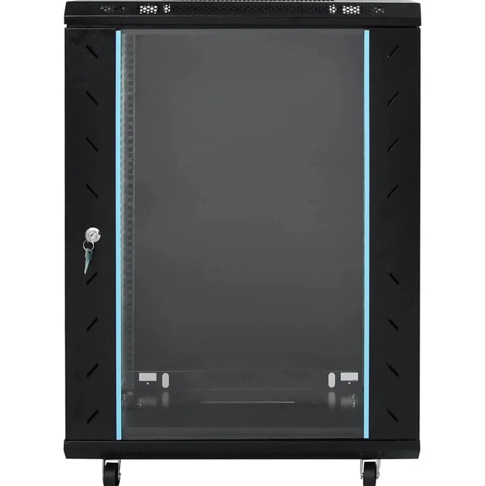 vidaXL Netwerkkast 15U 19" IP20 60x45x86 cm zwart