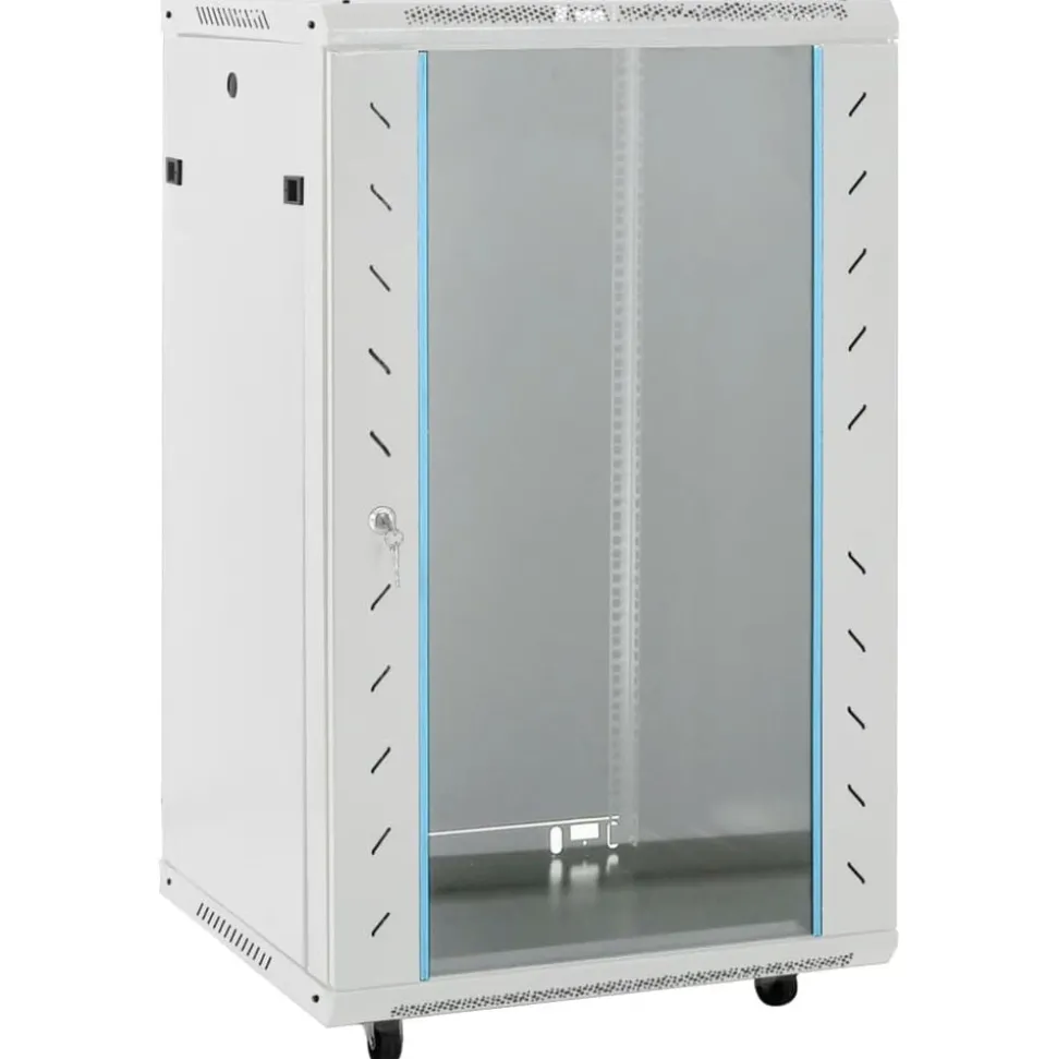 vidaXL Netwerkkast 18U 19" IP20 60x60x100 cm grijs
