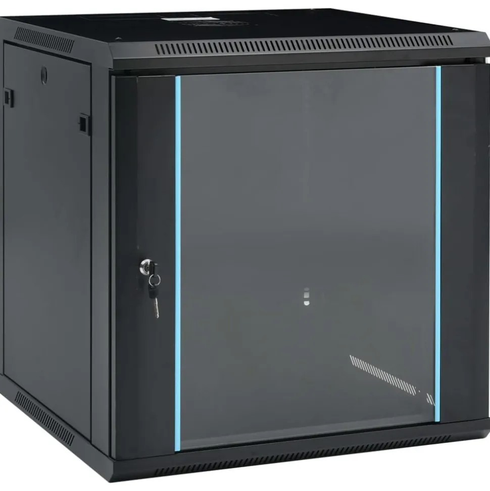 vidaXL Netwerkkast voor aan de muur 12U 19" IP20 600x600x640 mm