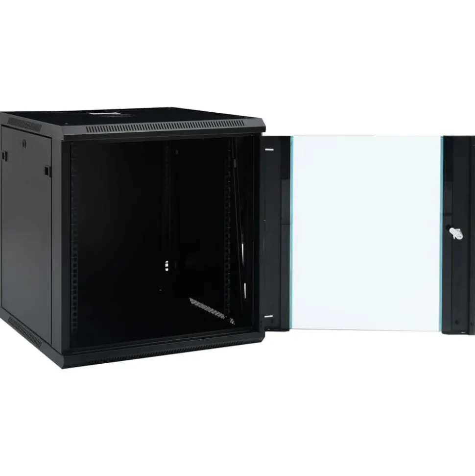 vidaXL Netwerkkast voor aan de muur 12U 19" IP20 600x600x640 mm