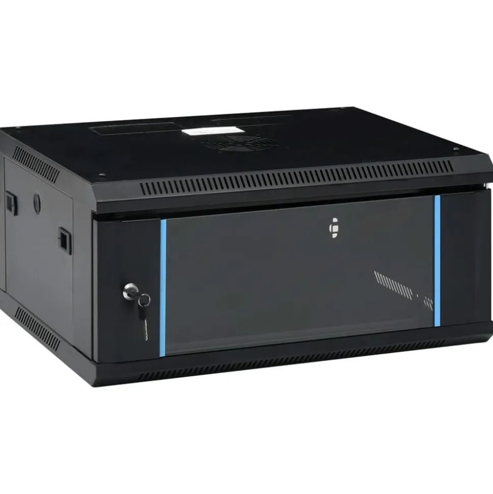 vidaXL Netwerkkast voor aan de muur 4U 19" IP20 600x450x285 mm