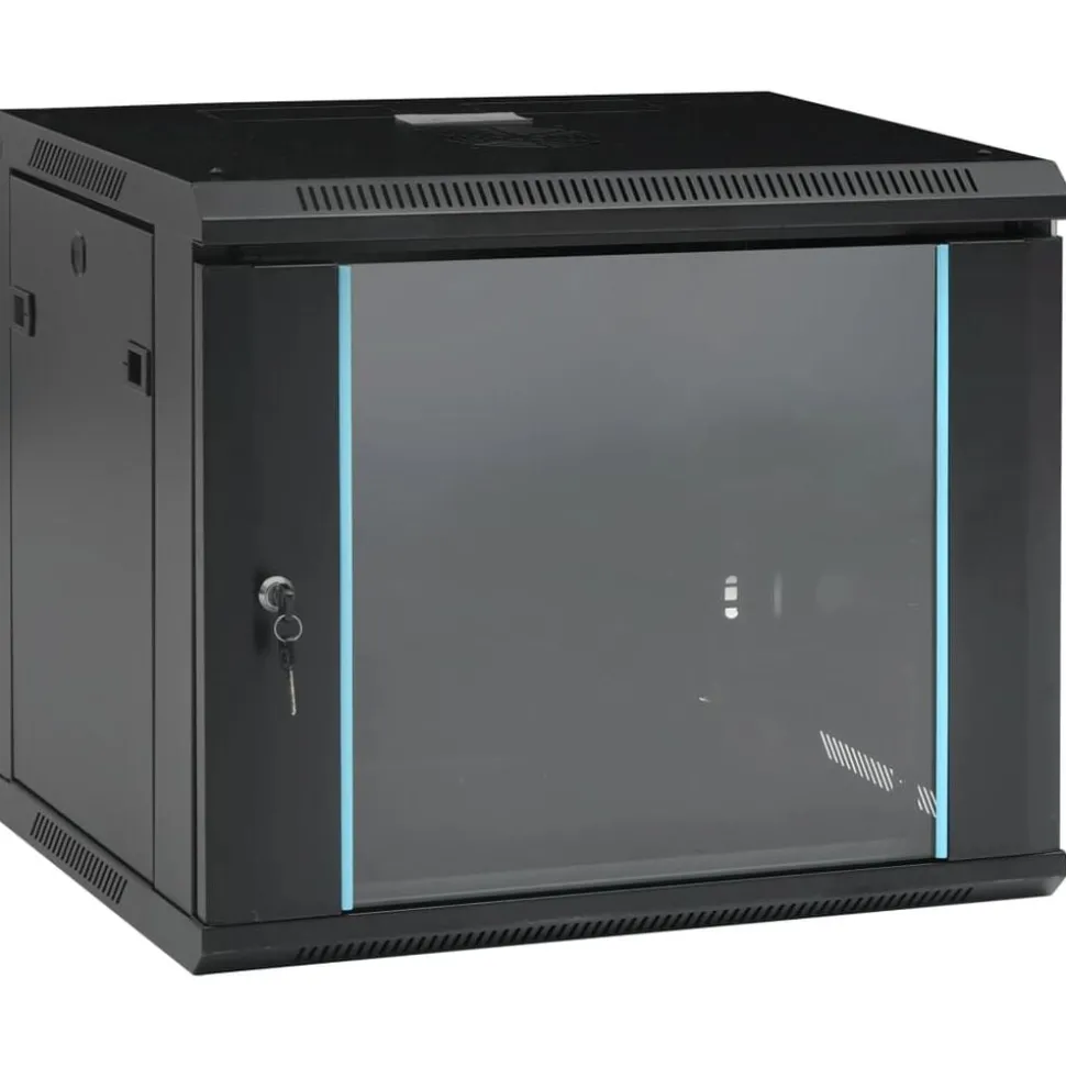 vidaXL Netwerkkast voor aan de muur 9U 19" IP20 600x450x510 mm