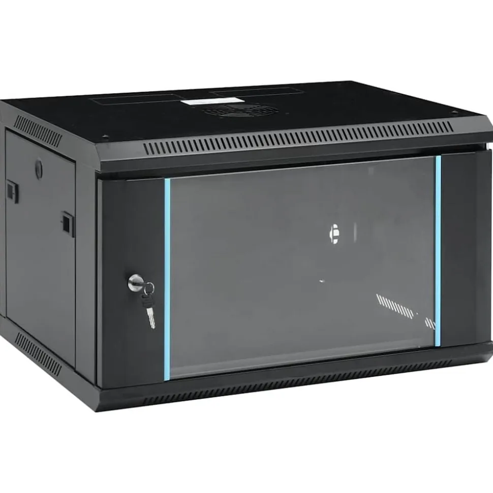 vidaXL Netwerkkast voor aan de muur 6U 19" IP20 600x450x350 mm