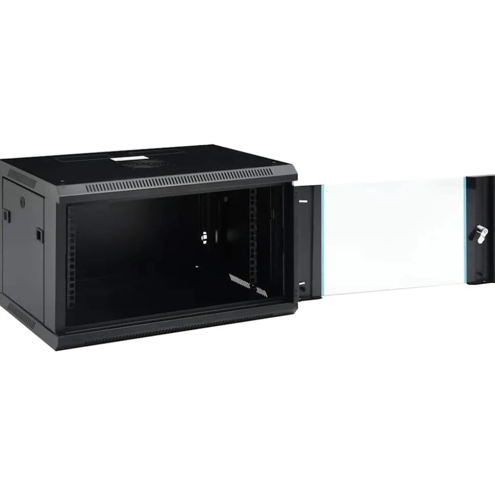 vidaXL Netwerkkast voor aan de muur 6U 19" IP20 600x450x350 mm