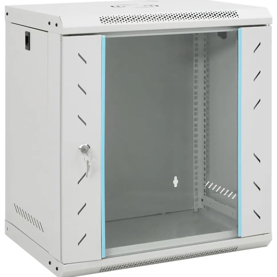 vidaXL Netwerkkast wandgemonteerd 12U 19" IP20 53x40x60 cm