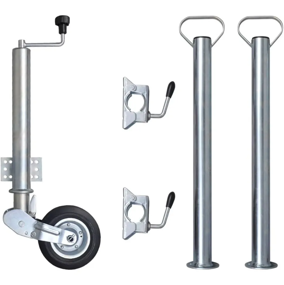 vidaXL Neuswiel met 2 staanders en 2 spanklemmen 60 mm