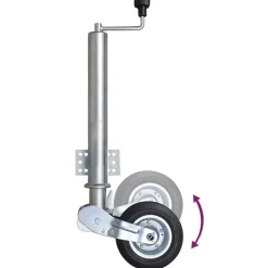 vidaXL Neuswiel met 2 staanders en 2 spanklemmen 60 mm