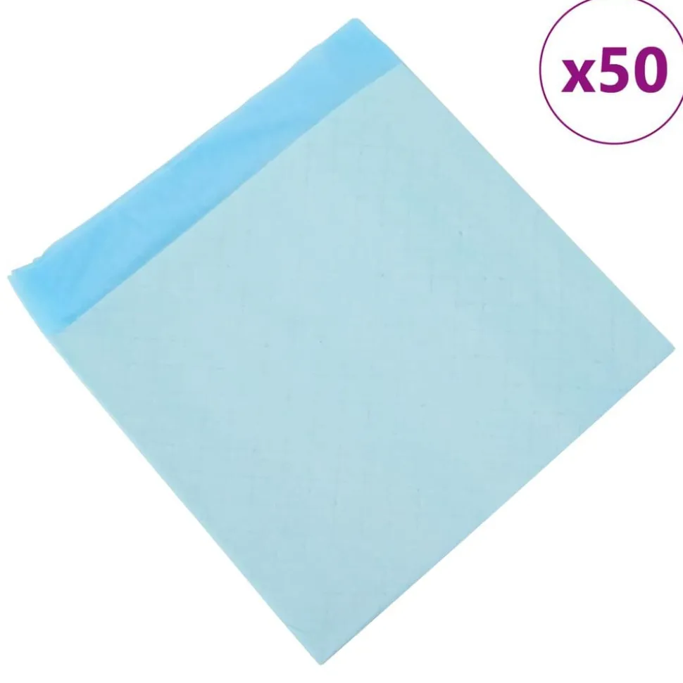 vidaXL Niet-geweven stof huisdier trainingspad 50 pcs Blauw en Wit