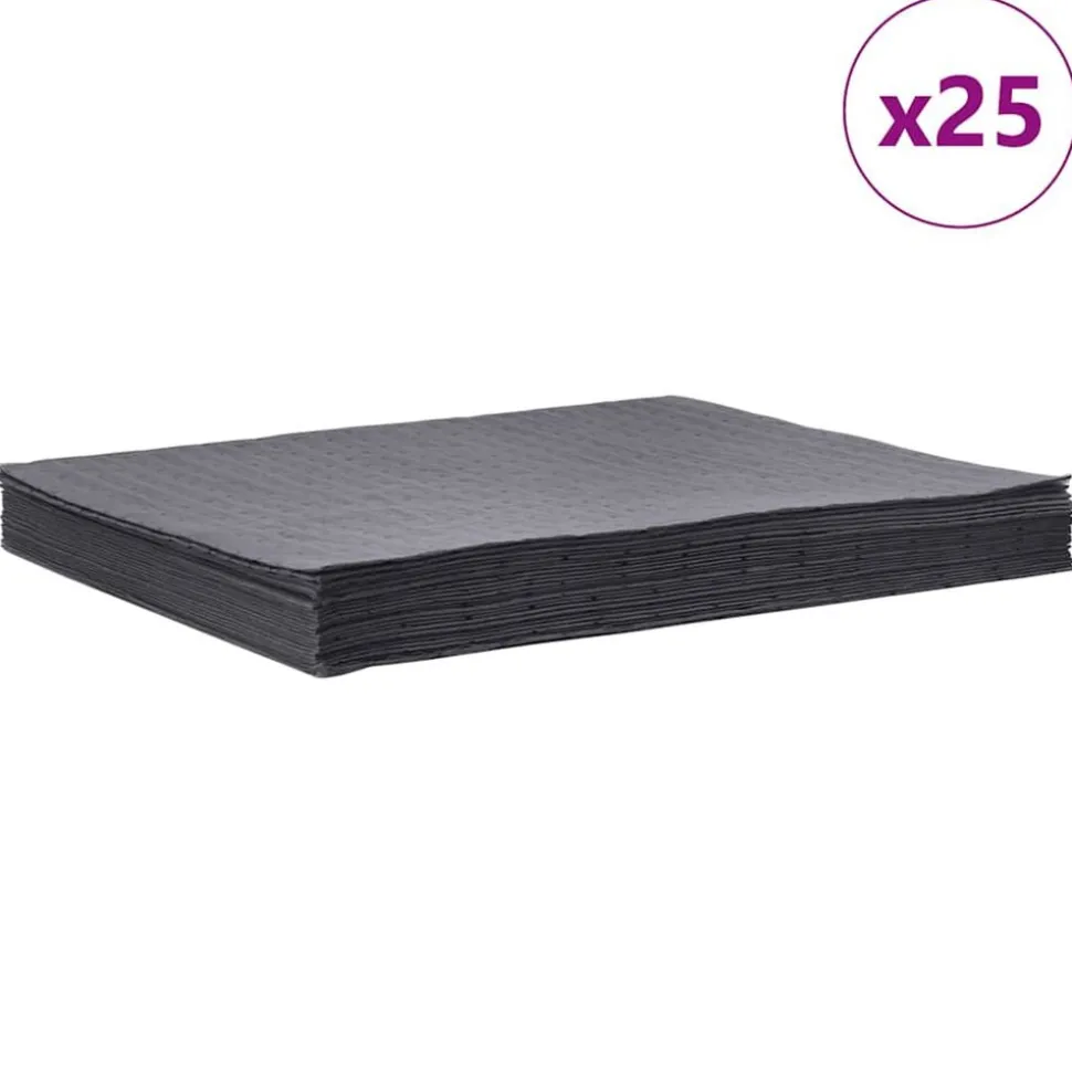 vidaXL Olie-absorberende pads 25 st 40x50 cm grijs