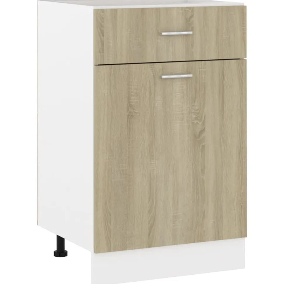 vidaXL Onderkast met lade Lyon 50x46x81,5 cm sonoma eikenkleur