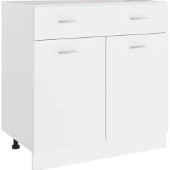 vidaXL Onderkast met lade Lyon 80x46x81,5 cm bewerkt hout wit