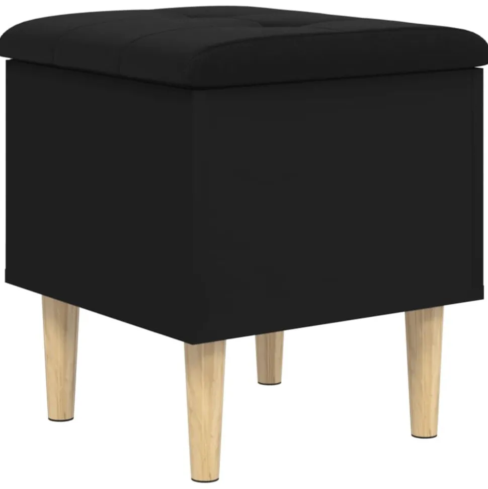 vidaXL Opbergbank 42x42x46 cm bewerkt hout zwart