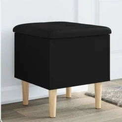 vidaXL Opbergbank 42x42x46 cm bewerkt hout zwart