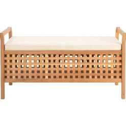vidaXL Opbergbankje 93x49x49 cm massief walnotenhout