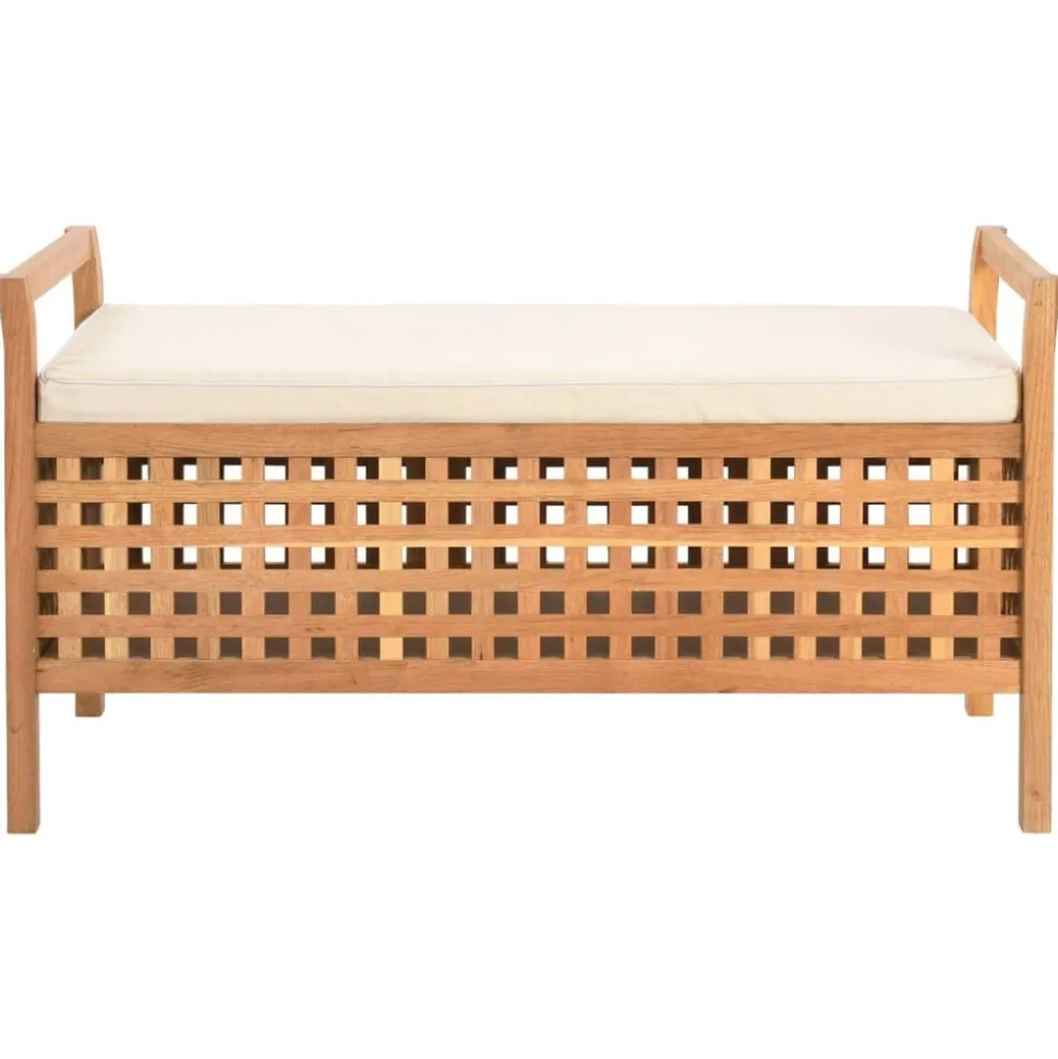 vidaXL Opbergbankje 93x49x49 cm massief walnotenhout