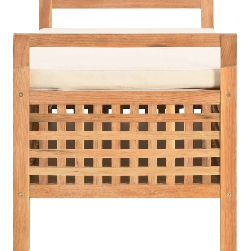 vidaXL Opbergbankje 93x49x49 cm massief walnotenhout