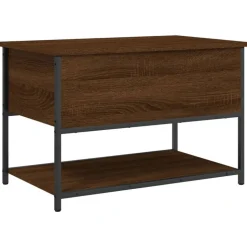 vidaXL Opbergbankje 70x42,5x47 cm bewerkt hout bruin eikenkleur