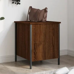 vidaXL Opbergbankje 40x42,5x50 cm bewerkt hout bruin eikenkleur