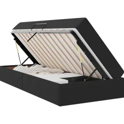 vidaXL Opbergbed met matras met matras Zwart 90 x 190 cm Fluweel