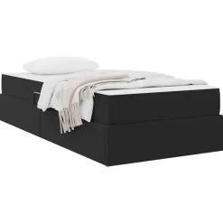 vidaXL Opbergbed met matras met matras Zwart 90 x 190 cm Fluweel