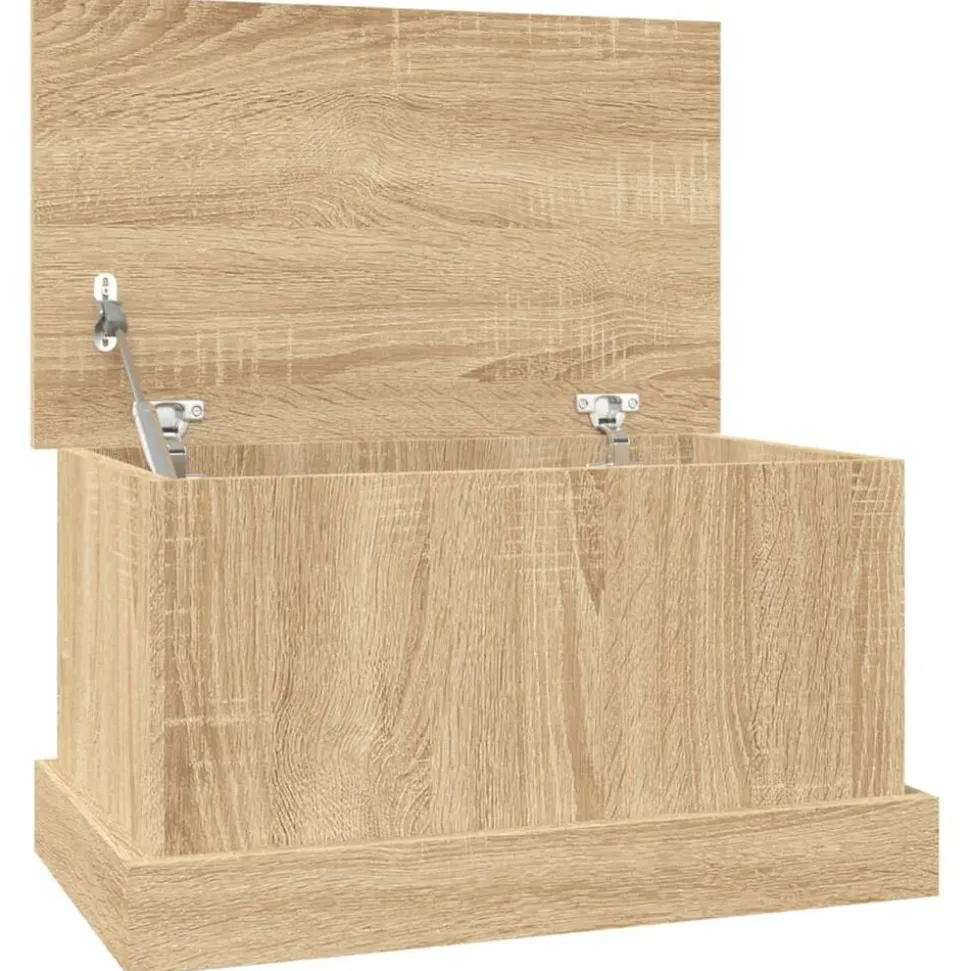vidaXL Opbergbox Sonoma Eiken 50x30x28 cm Bewerkt Hout
